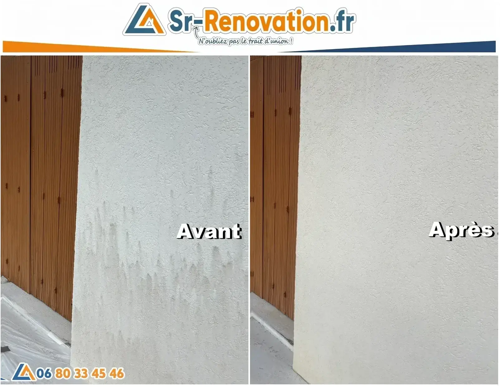 Avant/après nettoyage de façade à Lons-le-Saunier