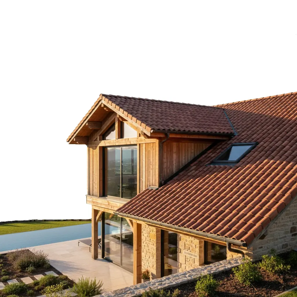 Exemple de rhabillage planches de rive (aluminium) réalisé par SR Rénovation à Saint-Amour dans le Jura
