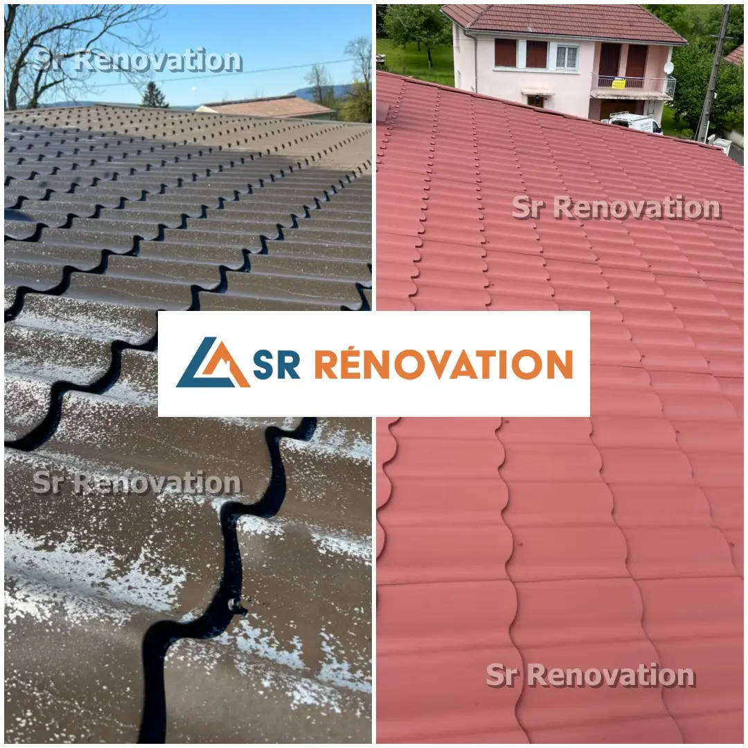 Exemple de nettoyage de façades réalisé par SR Rénovation à Saint-Amour dans le Jura