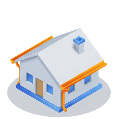 Logo 3D Nettoyage de gouttières - SR Rénovation Jura