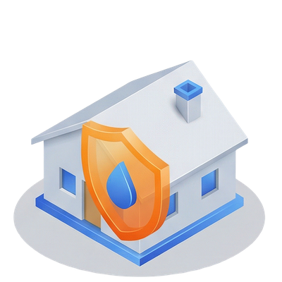 Logo 3D Traitement hydrofuge - SR Rénovation Jura